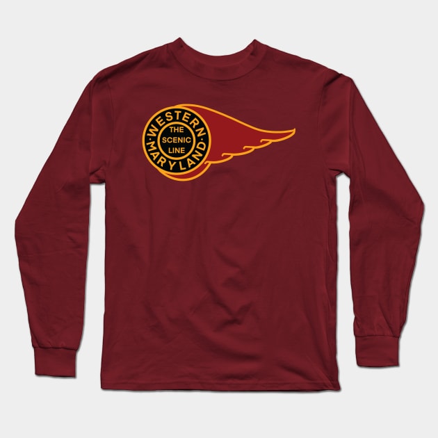 Western Maryland Railway Long Sleeve T-Shirt by MindsparkCreative